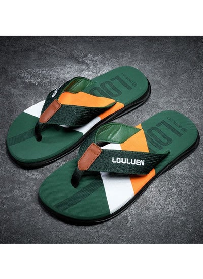 اشتري Men's Summer Flip-flops Antiskid Cool Mop Green في الامارات