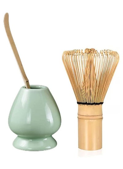 Buy Matcha Stirrer Set, Bamboo Tea Steeper Matcha Tools for Stirring Matcha, 3-piece Set (Matcha Stirrer + Bamboo Spoon with Hook + Matcha Brush Placeer) (3-pcs Set-7) in Saudi Arabia