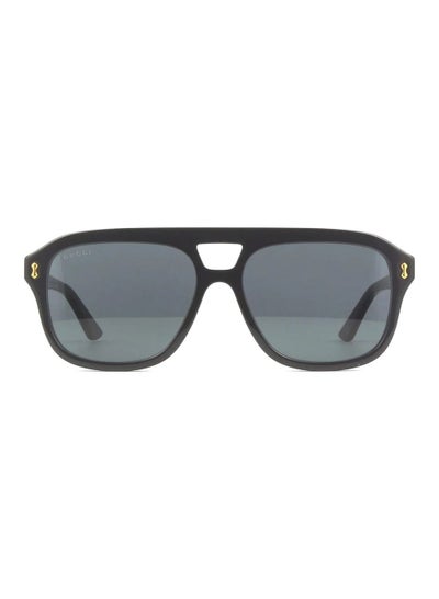 Buy Gucci  Square Sunglass On Black Frame With Dark Grey Lenses GG1263S 001 in Saudi Arabia