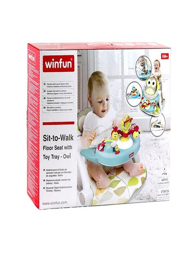 Buy WinFun - Sit To Walk Floor Seat With Toy Tray Owl - 805200 in Egypt