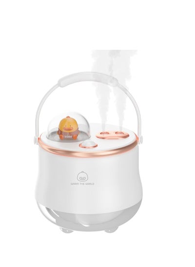 Buy Cool Mist Humidifier, 400ml Mini Portable Humidifier with Adjustable Double spray Personal Humidifier For Bedroom Kids Office Desktop Home, White in UAE