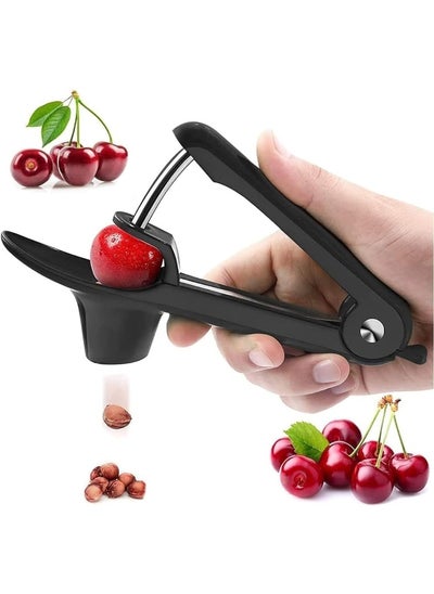 اشتري Cherry Pitter Tool, Olive Pitter Tool, Cherry Pitter Remover, Cherry Core Remover Tool with Space-Saving Lock Design, Fruit Pit Core Remover for Making Cherry Jam في الامارات