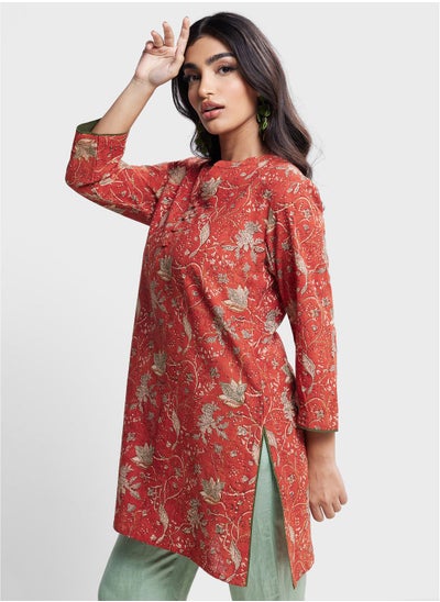 اشتري V-Neck Printed Short Kurta في الامارات