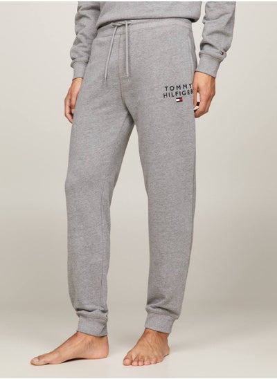 Buy Men's Logo Lounge Joggers - Cotton Blend, Grey in UAE