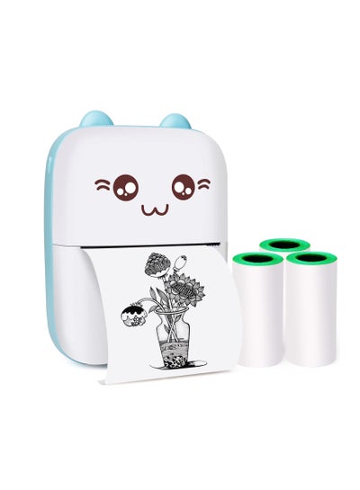 Buy Mini Pocket Printer, Gifts for kids, Portable Thermal Printer for Pictures/Retro-Style Photos/Receipts/Notes/Lists/Label/ Memo/QR Codes, Bluetooth Wireless Smart Printer in Saudi Arabia