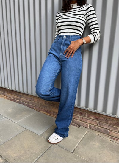 Buy Blue Wide Leg jeans in Egypt