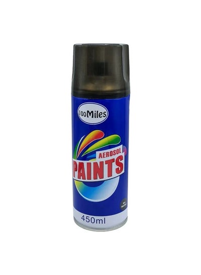 Buy 100 Miles AEROSOL 450ml Spray Paint Coverage Mat Black Finish for Metal  Wood and Plastic Surfaces in Saudi Arabia