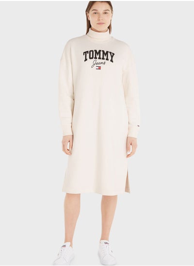 Buy Logo Knitted Hooded Dress in Saudi Arabia