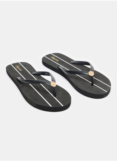 Buy Everyday Striped Flip Flops With Brand Logo in Egypt