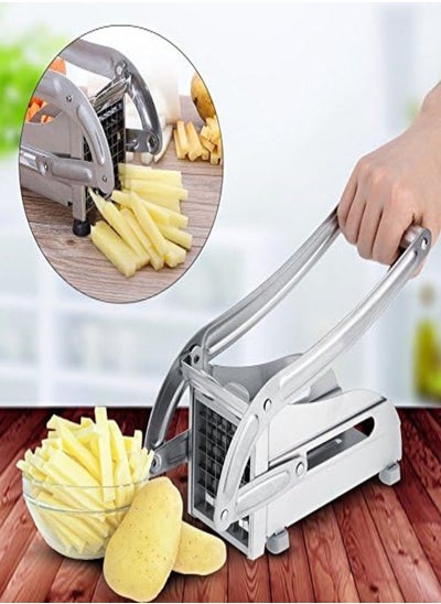 Buy French Fry Cutter, Commercial Restaurant French Fry Cutter Stainless Steel Potato Cutter Vegetable Potato Slicer With Suction Feet Cutter Potato Heavy Duty Cutter For Potatoes Carrots Cucumbers in UAE