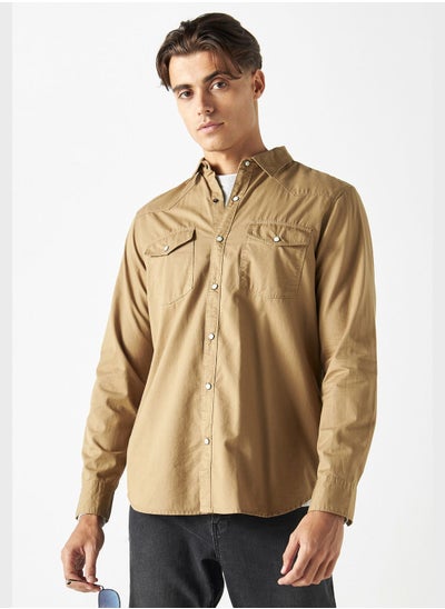 Buy Flap Pockets Regular Fit Shirt in UAE