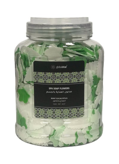 Buy Globalstar Spa Soap Flowers For Hands, Feet And Body Mint Eucalyptus Scent 220g in UAE