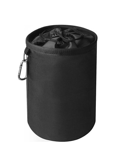 اشتري Peg Bag, Black Large Peg Bag with Closing Cord and Hanging Snap Hook, Peg Bag for Laundry Clothes Pegs, Indoor Outdoor Pegs Organizer Storage Use, Black 7.8 X 7.8 X 11 Inch في الامارات