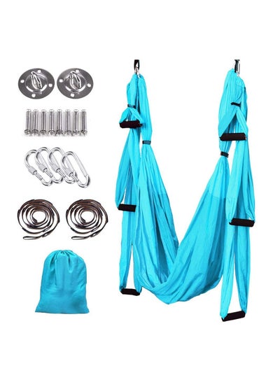 Buy Yoga Hammock - Aerial Yoga Swing Set, Yoga Trapeze Inversion Exercises with Extension Straps and Ceiling Anchors, Hanging Aerial Hammock for Fitness, Dance, Yoga, Gymnastics in UAE