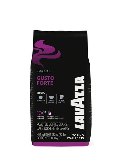 Buy Lavazza Expert Gusto Forte Roasted Coffee Beans, Intensity 10/10, Italy 1Kg in UAE