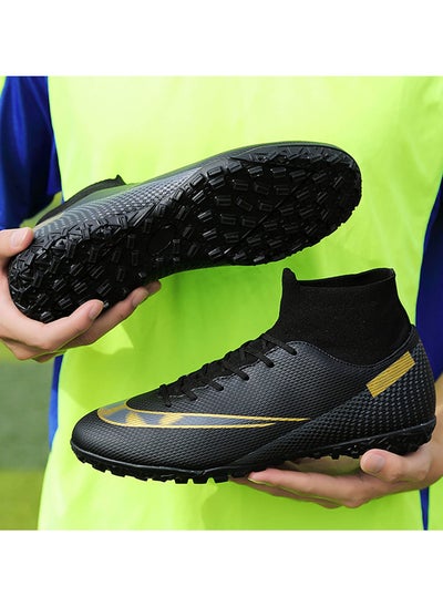 Buy Football Boots for Men Women Unisex-Adult Football Shoes Sneakers High Ankle Non-Slip Training Sneaker Athletics Football Soccer Shoes for Youth Students in UAE