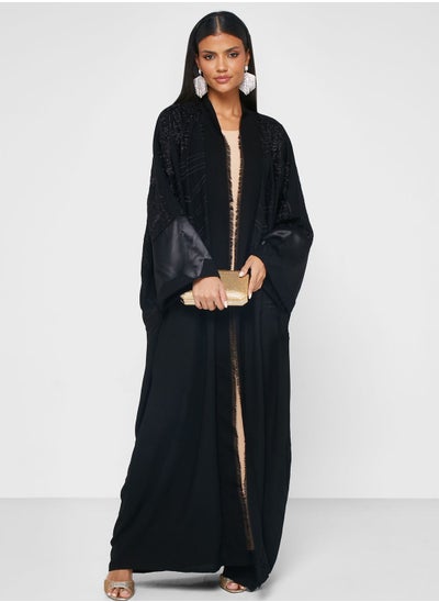 Buy Embroidered Open Abaya in UAE