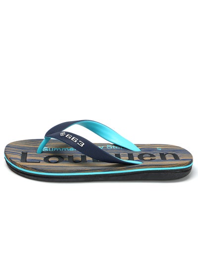 Buy New Mens Beach Flip-Flops Summer Anti-Slip PVC SandalsDark Blue Dark Blue in UAE