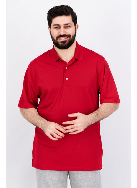 Buy Men Performance Fit Short Sleeve Polo Shirt, Red in UAE