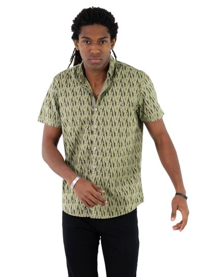 Buy Men's Shirt- cotton - Color khaki in Egypt