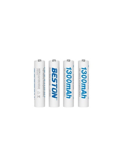 Buy Beston Rechargeable AAA Batteries 1300mAh - Pack of 4 in UAE