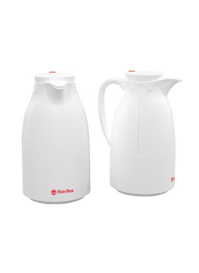 Buy Plastic Tea & Coffee Flask 2 Liter White in Saudi Arabia