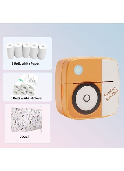 Buy D2 Mini Label Printer Inkless Wireless Portable Thermal Printer Photo Printer, Spec: Consumables Set in Saudi Arabia