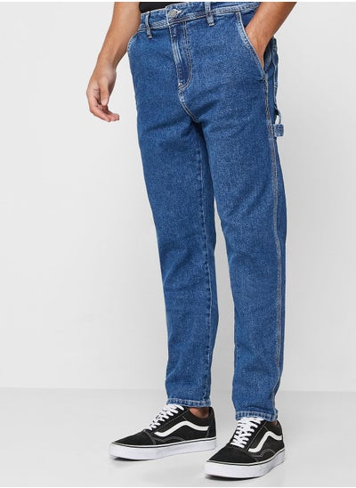 Buy Mid Wash Relaxed Fit Jeans in Saudi Arabia