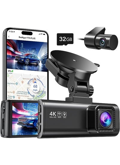 Buy Dash Cam Built-in WiFi GPS Front 4K/2.5K and Rear 1080P Dual Dash Camera for Cars,3.18" Display,170° Wide Angle Car Dashboard Camera Recorder with Night Vision,Support 256GB Max in Saudi Arabia