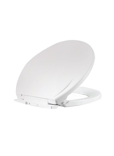 اشتري Toilet Seat With Soft Close Lid With Fixing And Quick Release Hinge White في الامارات