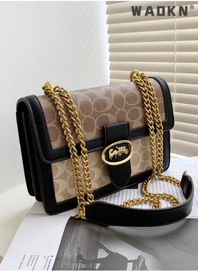 Buy Women's Bag Trendy Chain Shoulder Bag High Quality Retro Small Wallet Ladies Leather Luxury Bag，with Gifts for Mom Wife and Bridal for Birthday Anniversary and Wedding in Saudi Arabia