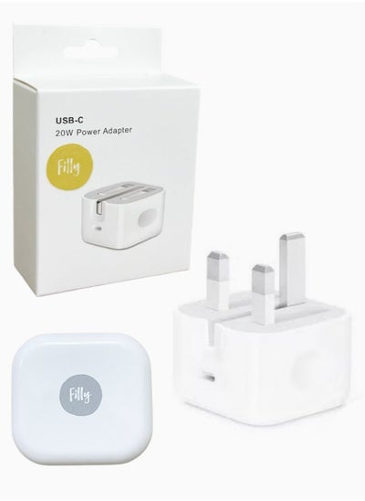 اشتري Nano iPhone 14 Pro Charger, 20W PIQ 3.0 Durable Compact Fast Charger, PowerPort III USB-C Charger for iPhone 14 Pro Max/14 Pro/14 Plus/14/13/12/11, Galaxy, iPad/iPad mini, and More White في الامارات