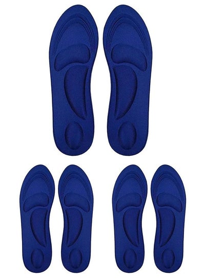 Buy 3 Pair of  Memory Foam Cushion Running Shoe Insoles in UAE