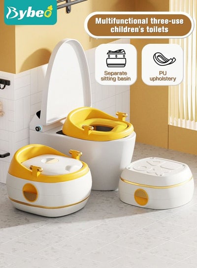 Buy 3 in 1 Kids Potty Training Seat with Anti-Slip Step Stool, Baby Toddler Luxcious Toilet Seats for Boys and Girls Multifunctional Toddler Bathroom Essential Easy to Clean and Use in Saudi Arabia