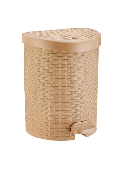 Buy Medium Rattan Wastebasket - Cafe Beige 653047 in Egypt