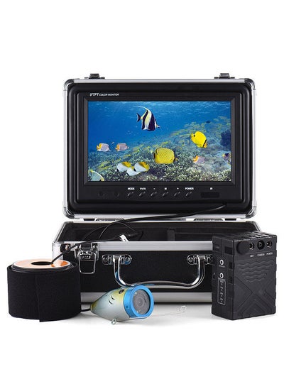 اشتري 1200TVL Underwater Fishing Camera Fish Finder with 12 IR LEDs 7Inch/9Inch LCD Display 15M/30M/50M Cable IP68 Waterproof for Sea Lake Boat Ice Fishing في الامارات