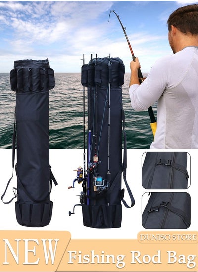 اشتري Fishing Rod Bag Pole Holder Fishing Rod Carrier Case Holds 5 Poles Travel Case Waterproof Lightweight Tackle Box Multifunctional Stand Fishing Bags Large Capacity Fishing Gear Organizer في السعودية