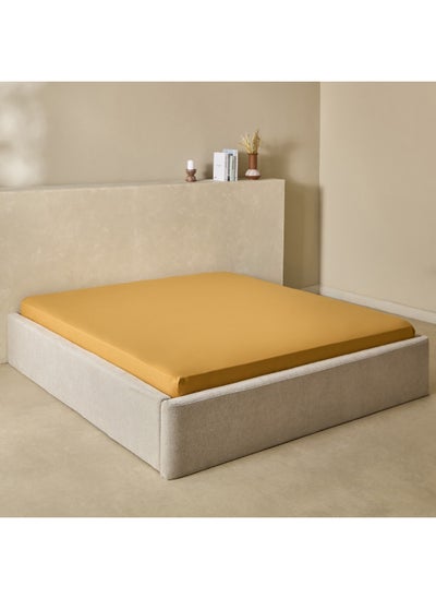 اشتري Derby Solid Queen Microfibre Fitted Sheet 200 x 25 x 150 cm في السعودية