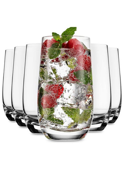 Buy Drinking Glasses (Set of 6) | Highball Glasses Tumblers For Mixed Drinks, Water, Juice, cocktail | Kitchen Glassware Set, Excellent Gift in UAE