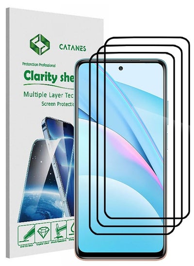 Buy 3 Pack For Xiaomi Mi 10T Lite 5G Screen Protector Tempered Glass Full Glue Back in UAE