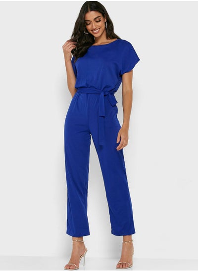 Buy Waist Tie Detail Jumpsuit in Saudi Arabia