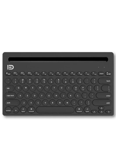 Buy Dual-mode Bluetooth Keyboard Multi-Devices Stand Holder Black in UAE