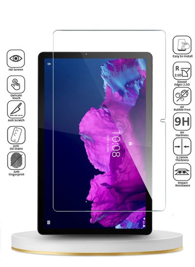 Buy Premium Series Full Cover Curved Edges Tempered Glass Screen Protector For Lenovo Tab P11 / P11 Plus Clear in Saudi Arabia
