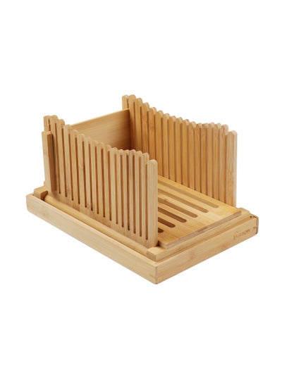 اشتري Bamboo Bread Slicer, Homemade Bread Cutter Foldable Bread Guide Sturdy Cutting Board Bamboo Slicing Guide Bread Loaf Slicer Kitchen Bread Tool for Slicing Bread Foldable Kitchen Baking Tools في الامارات