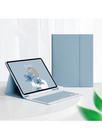 Buy Arabic and English Keyboard Case for iPad 10th Generation (2022, 10.9 Inch), Detachable Wireless Keyboard Pencil Holder Slim Leather Smart Cover in Saudi Arabia