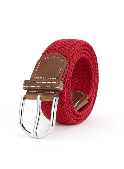 Buy New Canvas Belt Needle Buckle Elastic Woven Waistband in Saudi Arabia