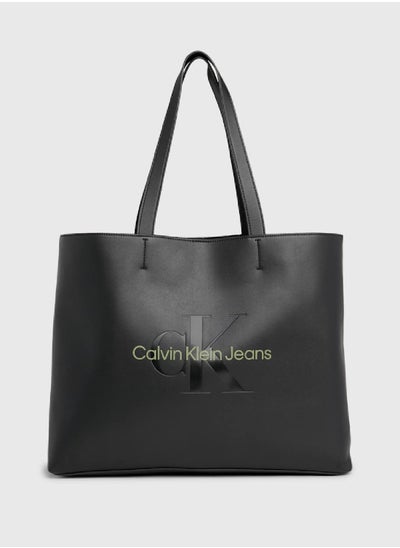 Buy Women's Slim Tote Bag -  smooth faux leather exterior, Black in UAE