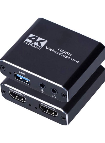 اشتري بطاقة التقاط الفيديو HDMI 4K ، USB3.0 1080P 60FPS HD Ultra Low Latency الألعاب للألعاب / البث المباشر مؤتمرات لنينتندو سويتش PS4 Xbox One OBS الكاميرا الكمبيوتر في السعودية