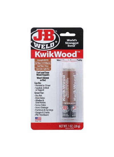 Buy KwikWood Hand-Mixable Wood Repair Epoxy Putty Light Tan 28 g 8257 in Saudi Arabia