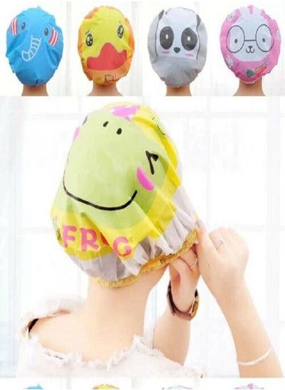 Buy Shower Bath Cap Waterproof Cap For Women And Kids MultiColor in Egypt